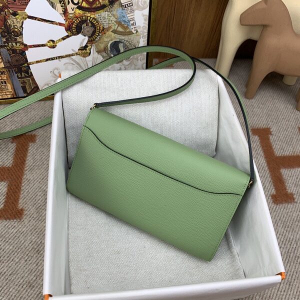 1:1 Replica Hermes Constance Long Togo Wallet Green, Gold Toned Hardware Bag For Women, Women's Handbags, Shoulder Bags 8.1in/21cm