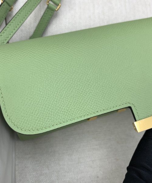 1:1 Replica Hermes Constance Long Togo Wallet Green, Gold Toned Hardware Bag For Women, Women's Handbags, Shoulder Bags 8.1in/21cm