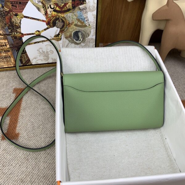 1:1 Replica Hermes Constance Long Togo Wallet Green, Gold Toned Hardware Bag For Women, Women's Handbags, Shoulder Bags 8.1in/21cm
