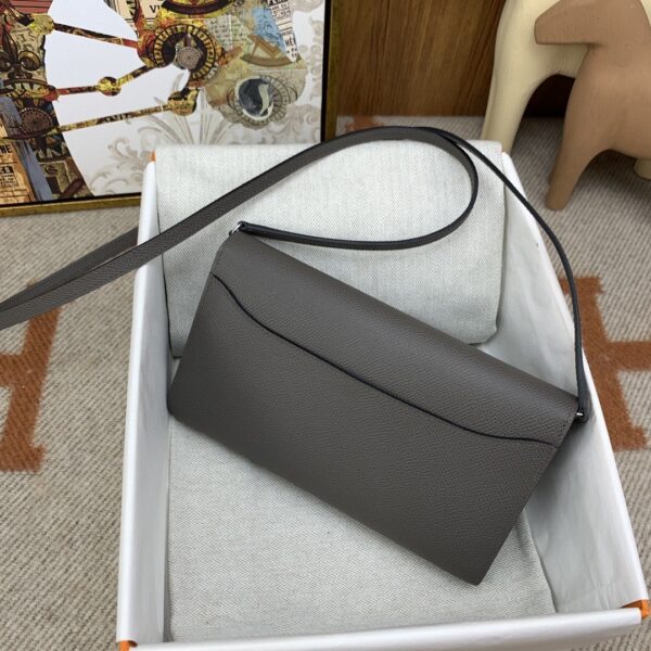 1:1 Replica Hermes Constance Long Togo Wallet Grey, Silver Toned Hardware Bag For Women, Women's Handbags, Shoulder Bags 8.1in/21cm