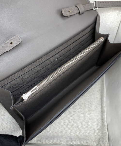 1:1 Replica Hermes Constance Long Togo Wallet Grey, Silver Toned Hardware Bag For Women, Women's Handbags, Shoulder Bags 8.1in/21cm
