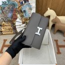 1:1 Replica Hermes Constance Long Togo Wallet Grey, Silver Toned Hardware Bag For Women, Women's Handbags, Shoulder Bags 8.1in/21cm