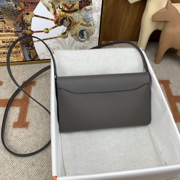 1:1 Replica Hermes Constance Long Togo Wallet Grey, Silver Toned Hardware Bag For Women, Women's Handbags, Shoulder Bags 8.1in/21cm