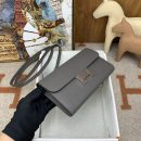 1:1 Replica Hermes Constance Long Togo Wallet Grey, Silver Toned Hardware Bag For Women, Women's Handbags, Shoulder Bags 8.1in/21cm
