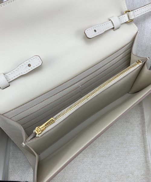 1:1 Replica Hermes Constance Long Togo Wallet White, Gold Toned Hardware Bag For Women, Women's Handbags, Shoulder Bags 8.1in/21cm