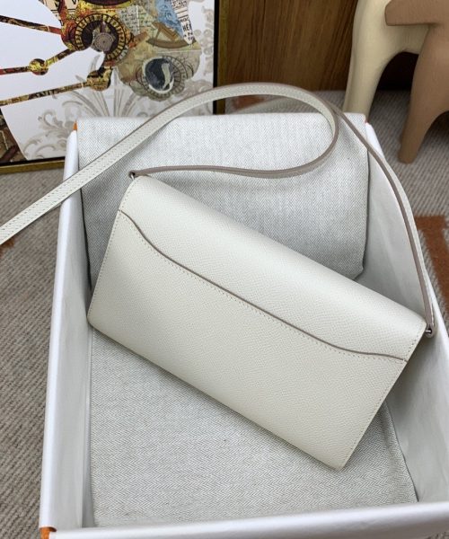 1:1 Replica Hermes Constance Long Togo Wallet White, Silver Toned Hardware Bag For Women, Women's Handbags, Shoulder Bags 8.1in/21cm