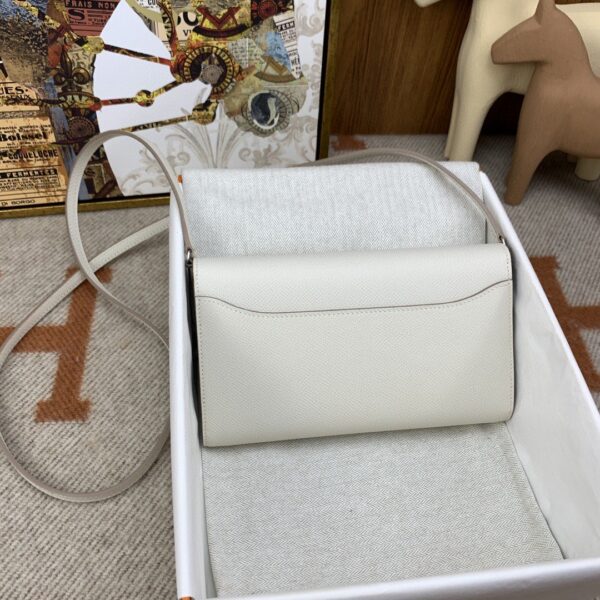 1:1 Replica Hermes Constance Long Togo Wallet White, Silver Toned Hardware Bag For Women, Women's Handbags, Shoulder Bags 8.1in/21cm