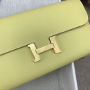1:1 Replica Hermes Constance Long Togo Wallet Yellow, Gold Toned Hardware Bag For Women, Women's Handbags, Shoulder Bags 8.1in/21cm