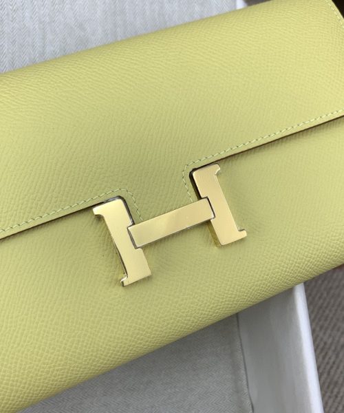 1:1 Replica Hermes Constance Long Togo Wallet Yellow, Gold Toned Hardware Bag For Women, Women's Handbags, Shoulder Bags 8.1in/21cm