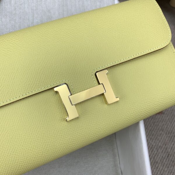 1:1 Replica Hermes Constance Long Togo Wallet Yellow, Gold Toned Hardware Bag For Women, Women's Handbags, Shoulder Bags 8.1in/21cm