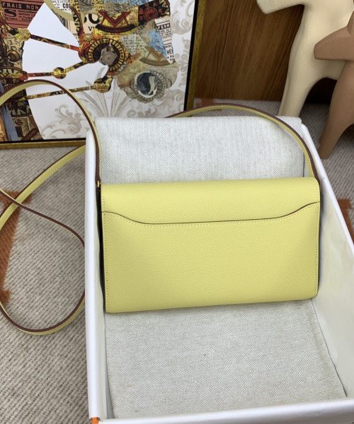 1:1 Replica Hermes Constance Long Togo Wallet Yellow, Gold Toned Hardware Bag For Women, Women's Handbags, Shoulder Bags 8.1in/21cm