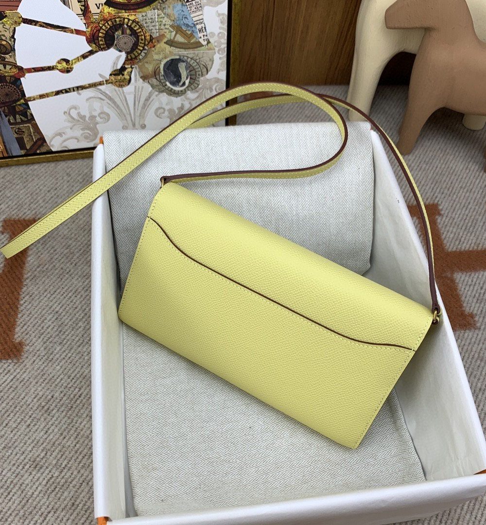 1:1 Replica Hermes Constance Long Togo Wallet Yellow, Gold Toned Hardware Bag For Women, Women's Handbags, Shoulder Bags 8.1in/21cm