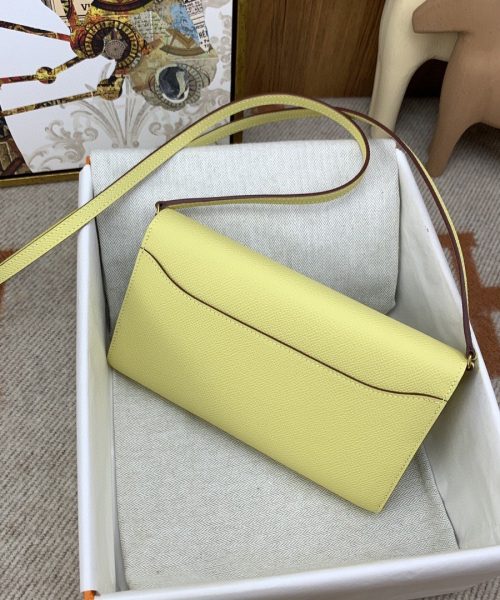 1:1 Replica Hermes Constance Long Togo Wallet Yellow, Gold Toned Hardware Bag For Women, Women's Handbags, Shoulder Bags 8.1in/21cm