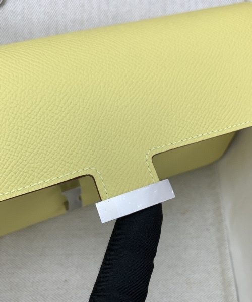 1:1 Replica Hermes Constance Long Togo Wallet Yellow, Silver Toned Hardware Bag For Women, Women's Handbags, Shoulder Bags 8.1in/21cm