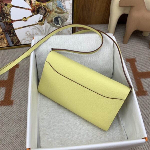 1:1 Replica Hermes Constance Long Togo Wallet Yellow, Silver Toned Hardware Bag For Women, Women's Handbags, Shoulder Bags 8.1in/21cm
