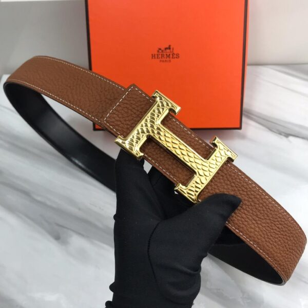 1:1 Replica Hermes Constance Martelee Belt Buckle & Reversible Brown For Women, Women Blet