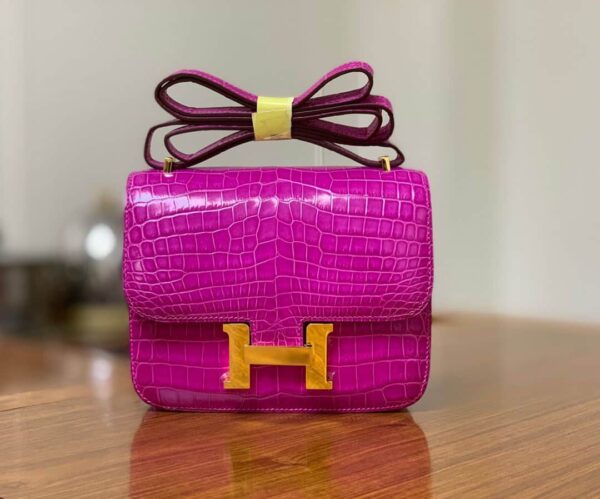 1:1 Replica Hermes Constance Pink/Purple For Women 19cm / 7.4in