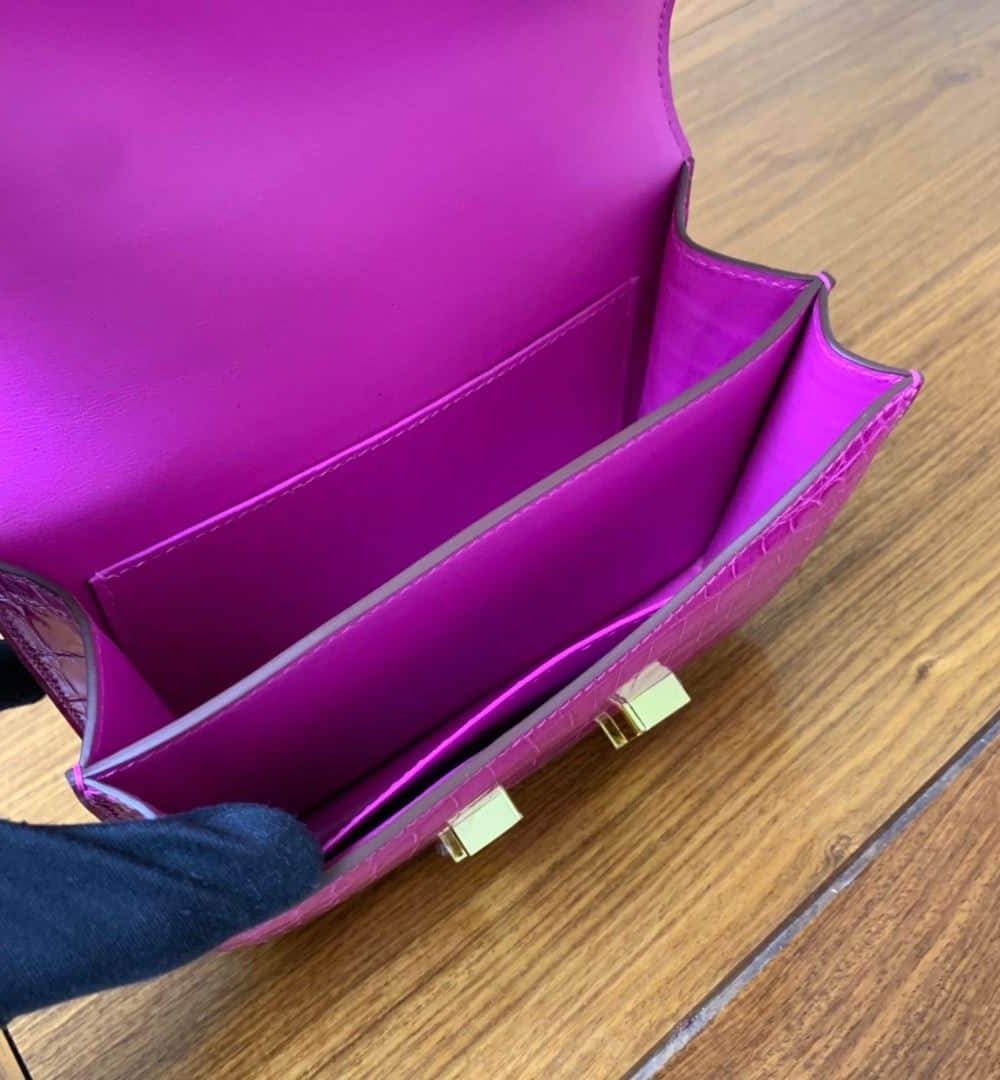 1:1 Replica Hermes Constance Pink/Purple For Women 19cm / 7.4in