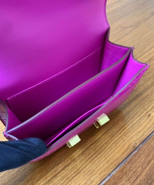 1:1 Replica Hermes Constance Pink/Purple For Women 19cm / 7.4in