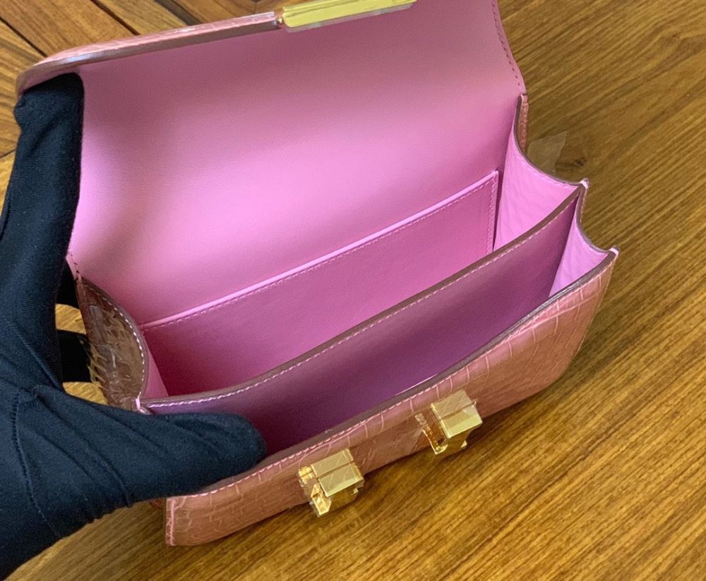 1:1 Replica Hermes Constance Pink/Purple For Women 19cm / 7.4in - Image 9