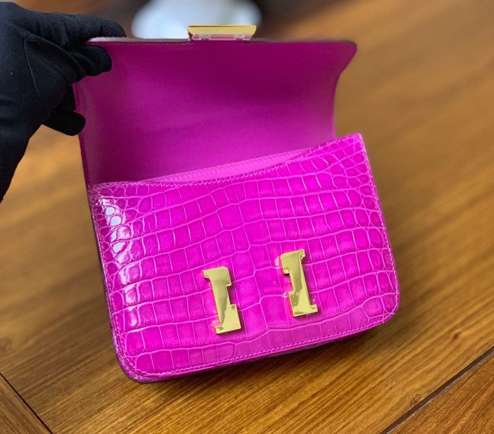 1:1 Replica Hermes Constance Pink/Purple For Women 19cm / 7.4in - Image 18