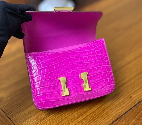 1:1 Replica Hermes Constance Pink/Purple For Women 19cm / 7.4in
