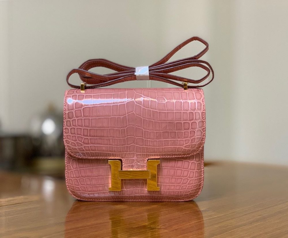 1:1 Replica Hermes Constance Pink/Purple For Women 19cm / 7.4in - Image 2