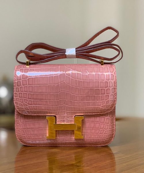 1:1 Replica Hermes Constance Pink/Purple For Women 19cm / 7.4in
