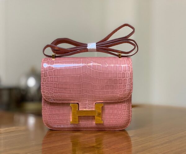 1:1 Replica Hermes Constance Pink/Purple For Women 19cm / 7.4in