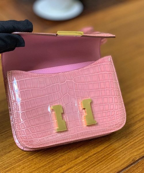 1:1 Replica Hermes Constance Pink/Purple For Women 19cm / 7.4in