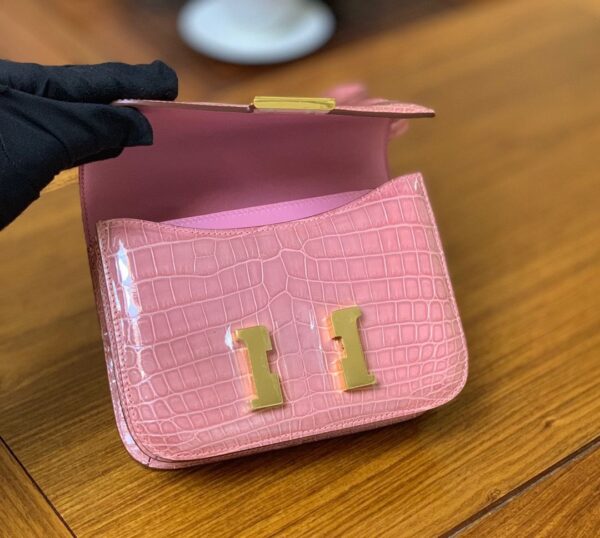 1:1 Replica Hermes Constance Pink/Purple For Women 19cm / 7.4in