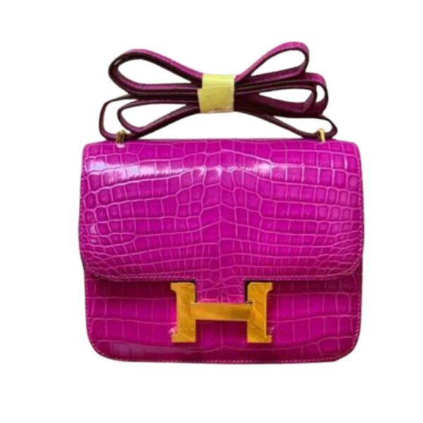 1:1 Replica Hermes Constance Pink/Purple For Women 19cm / 7.4in