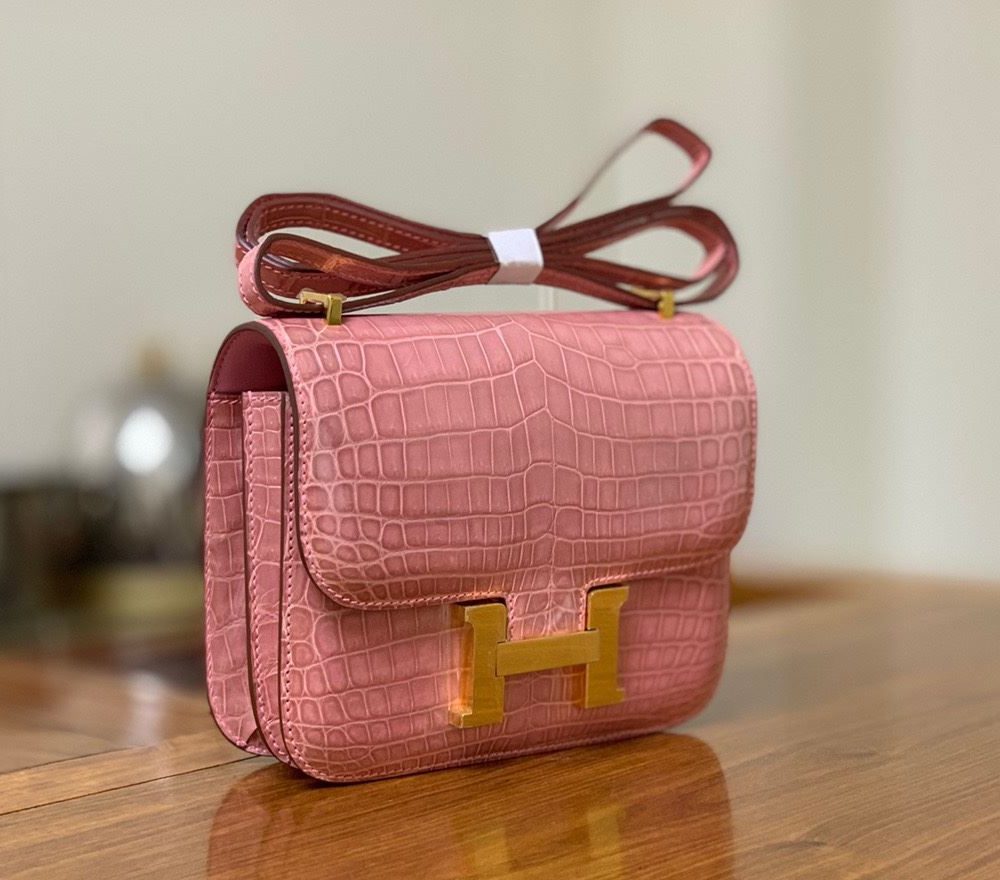 1:1 Replica Hermes Constance Pink/Purple For Women 19cm / 7.4in