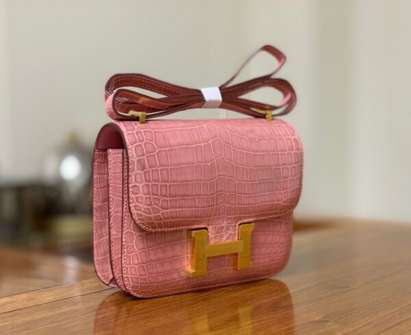 1:1 Replica Hermes Constance Pink/Purple For Women 19cm / 7.4in
