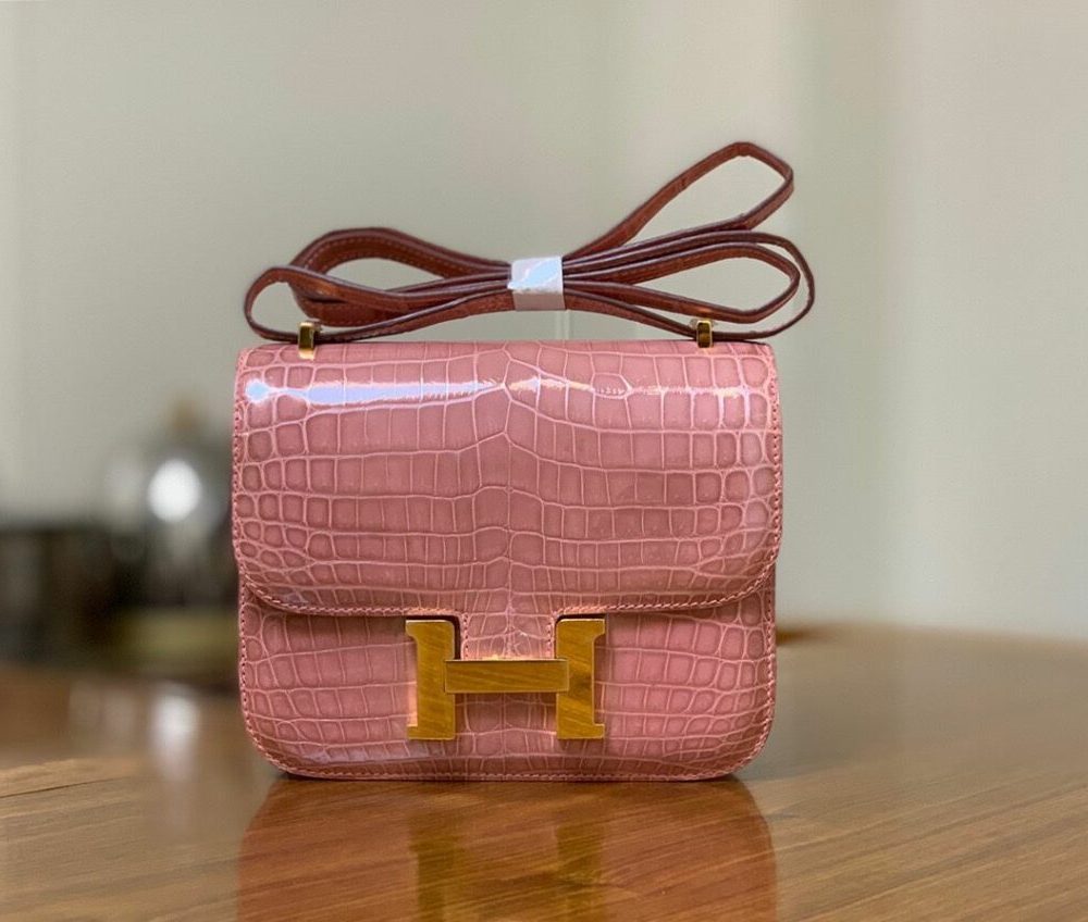 1:1 Replica Hermes Constance Pink/Purple For Women 19cm / 7.4in