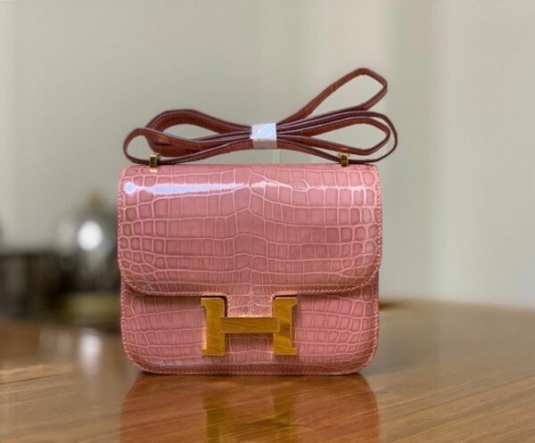 1:1 Replica Hermes Constance Pink/Purple For Women 19cm / 7.4in