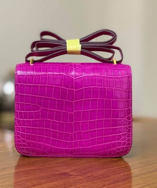 1:1 Replica Hermes Constance Pink/Purple For Women 19cm / 7.4in