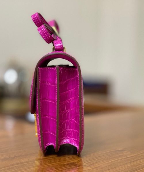 1:1 Replica Hermes Constance Pink/Purple For Women 19cm / 7.4in