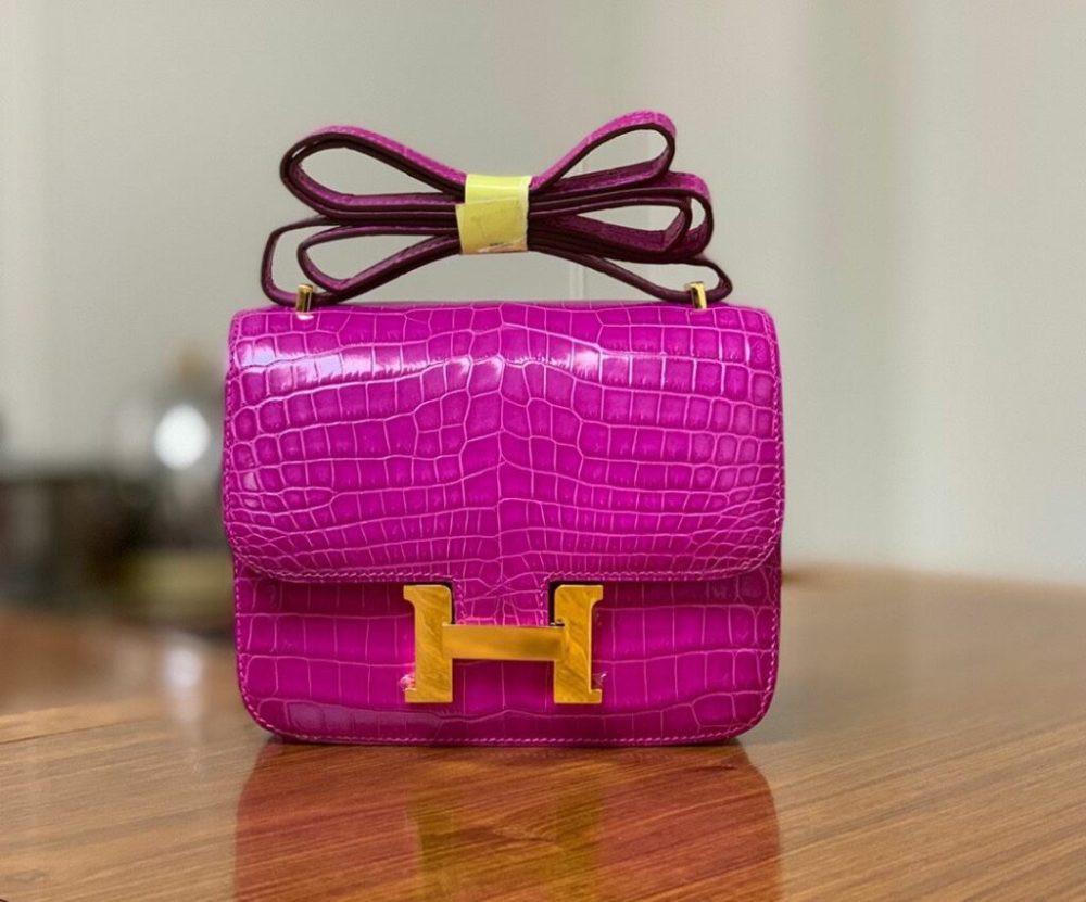 1:1 Replica Hermes Constance Pink/Purple For Women 19cm / 7.4in - Image 22