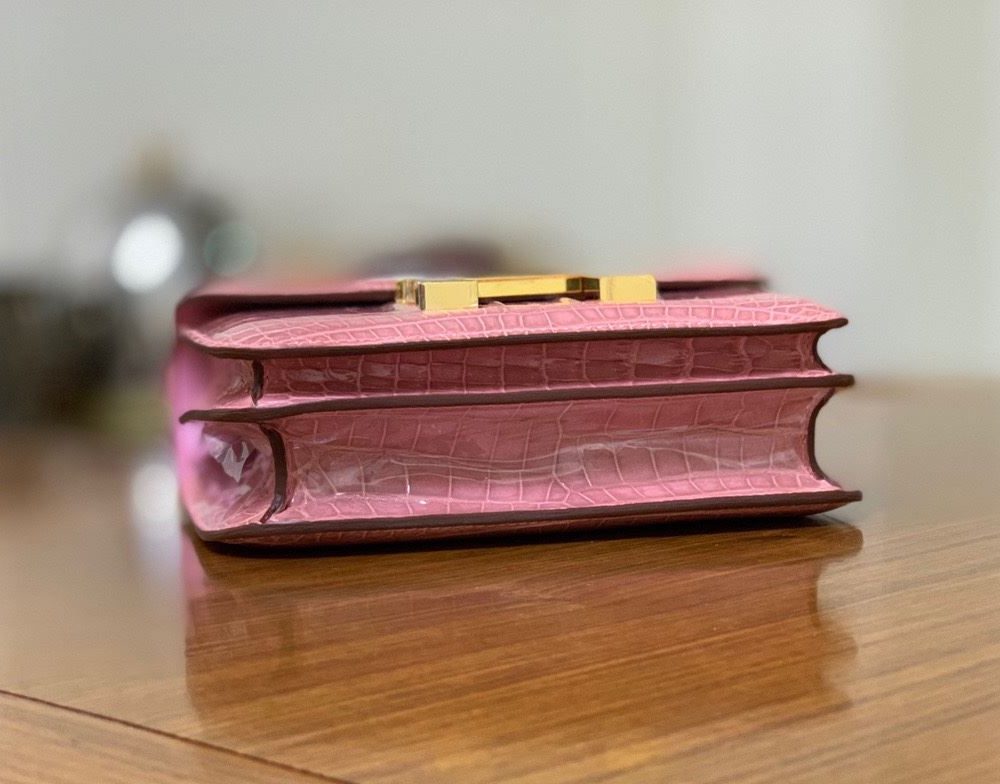 1:1 Replica Hermes Constance Pink/Purple For Women 19cm / 7.4in