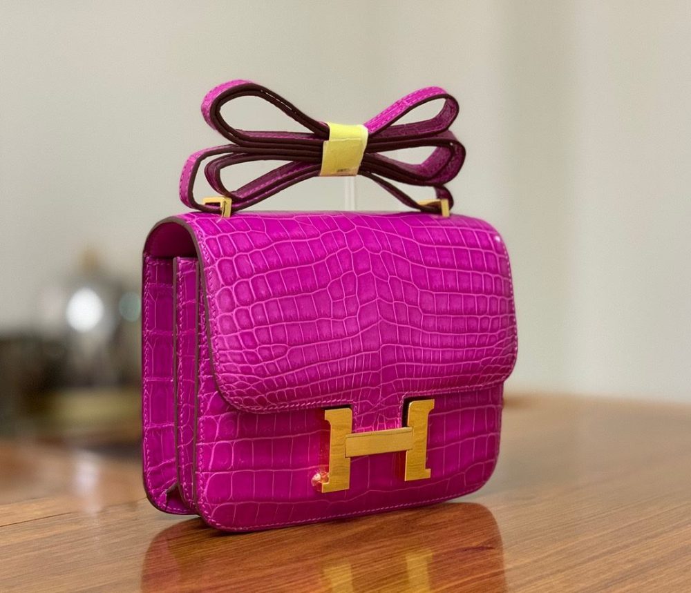 1:1 Replica Hermes Constance Pink/Purple For Women 19cm / 7.4in - Image 15