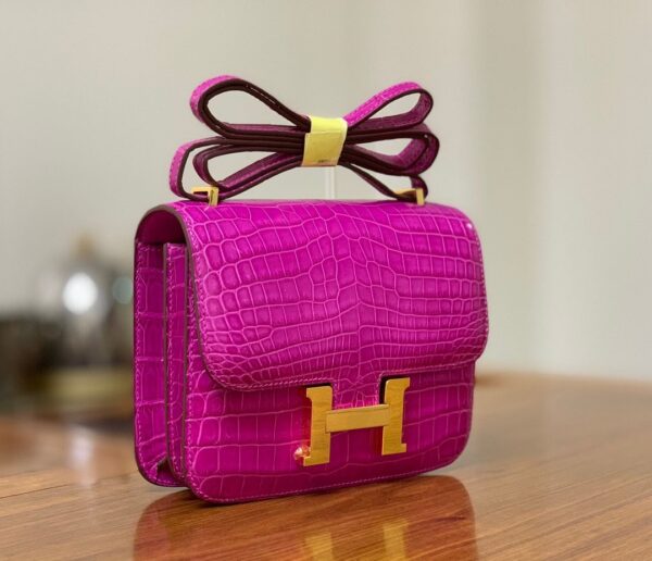 1:1 Replica Hermes Constance Pink/Purple For Women 19cm / 7.4in