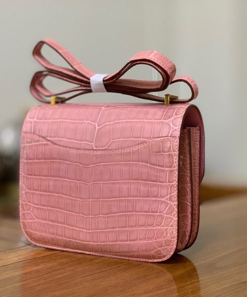 1:1 Replica Hermes Constance Pink/Purple For Women 19cm / 7.4in