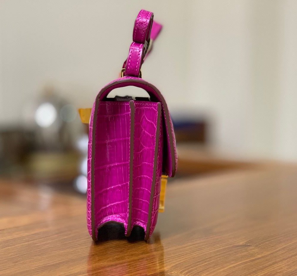 1:1 Replica Hermes Constance Pink/Purple For Women 19cm / 7.4in