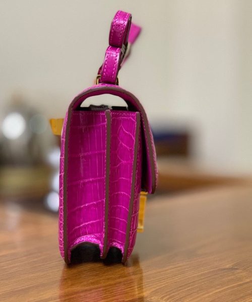 1:1 Replica Hermes Constance Pink/Purple For Women 19cm / 7.4in