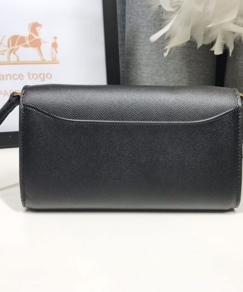 1:1 Replica Hermes Constance Togo Long Wallet  21cm/8.3in Gold Toned Hardware For Women Black