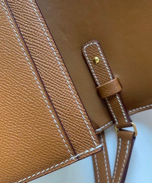 1:1 Replica Hermes Constance Togo Long Wallet  21cm/8.3in Gold Toned Hardware For Women Brown
