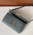 1:1 Replica Hermes Constance Togo Long Wallet 21cm/8.3in Gold Toned Hardware For Women Grey