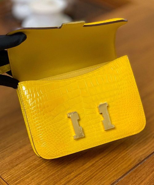 1:1 Replica Hermes Constance White/Grey/Green/Yellow For Women 19cm / 7.4in
