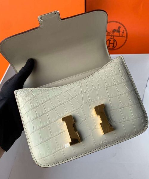 1:1 Replica Hermes Constance White/Grey/Green/Yellow For Women 19cm / 7.4in